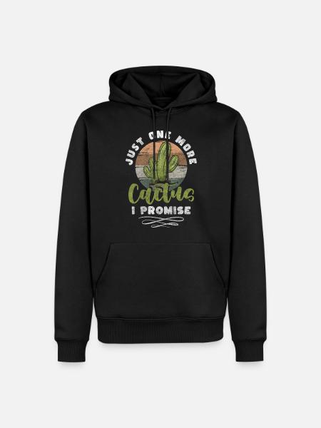 Plant Water Prickly - Men’s Premium Organic Hoodie - black