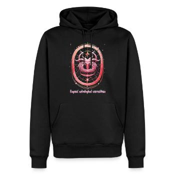 Jenseits astrologischer Konventionen - Männer Premium Bio Hoodie - Schwarz - Vorne - Nico (187cm)