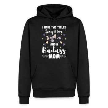 Alleinerziehend Team Verantwortung - Männer Premium Bio Hoodie - Schwarz - Vorne - Nico (187cm)