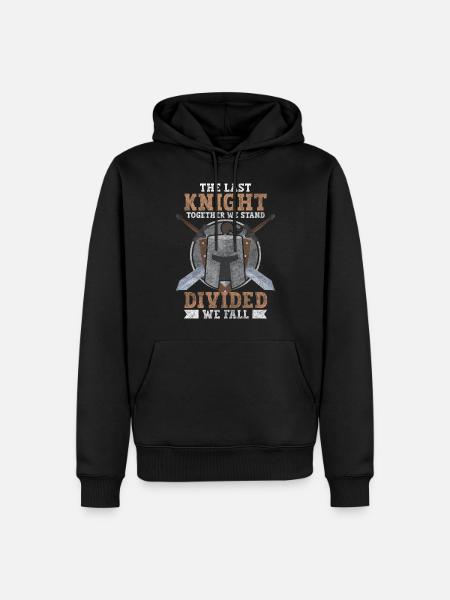 Medieval Lance Hero Knight's Cross - Men’s Premium Organic Hoodie - black