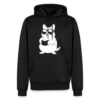 Funny Squirrel Wearing Sunglasses Squirrels - Men’s Premium Organic Hoodie - black - Front - Nico (187cm)