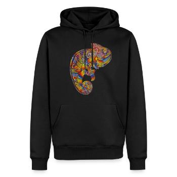 Colourful Chameleon - Männer Premium Bio Hoodie - Schwarz - Vorne - Nico (187cm)