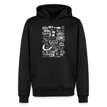 Rencontre avec Berne - Sweat à capuche Premium bio Homme - noir - Devant - Nico (187cm)