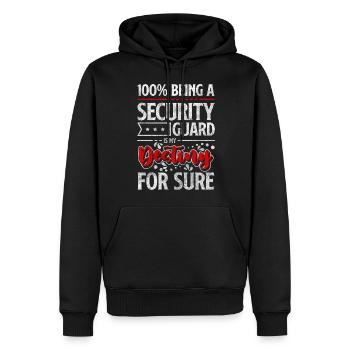 Profession de la sécurité - Sweat à capuche Premium bio Homme - noir - Devant - Nico (187cm)