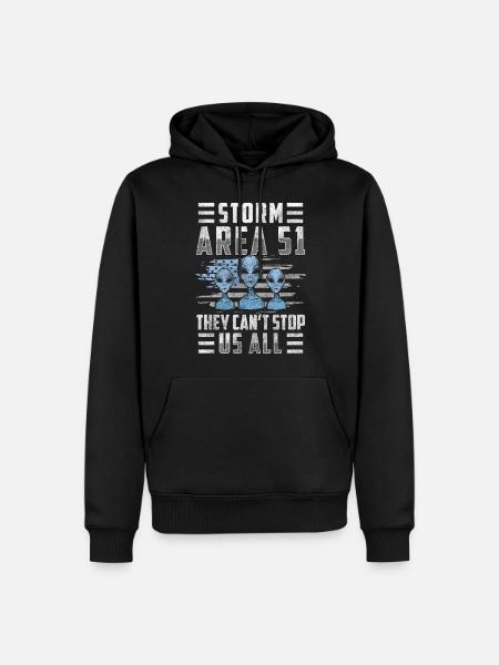Aliens Space Stars Science fiction - Men’s Premium Organic Hoodie - black