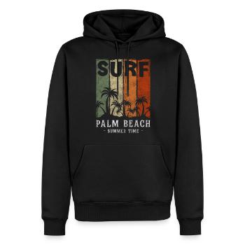 Summer, Warmth, Sun, Sunset - Men’s Premium Organic Hoodie - black - Front - Nico (187cm)
