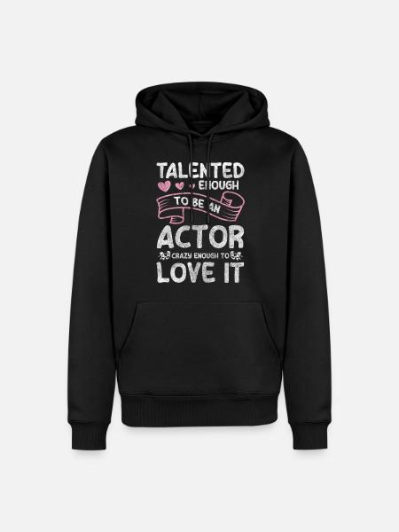 Comédienne, technicienne de théâtre - Sweat à capuche Premium bio Homme - noir