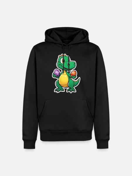 Dinosaur Easter Eggs Easter - Men’s Premium Organic Hoodie - black