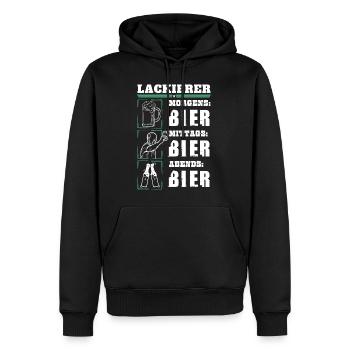 My daily routine as a painter - Men’s Premium Organic Hoodie - black - Front - Nico (187cm)