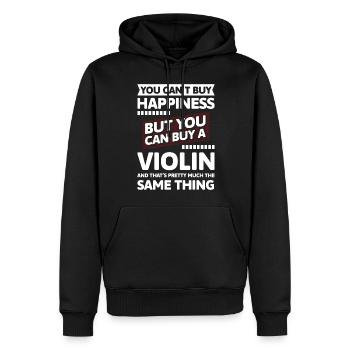 Performance du violoniste - Sweat à capuche Premium bio Homme - noir - Devant - Nico (187cm)