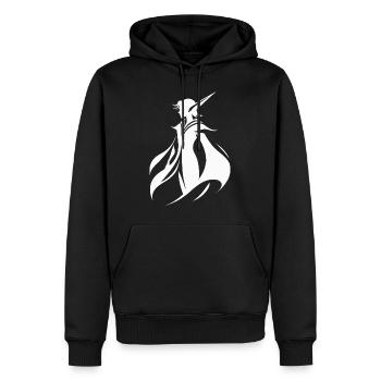 Elfenflüstern im Wind - Männer Premium Bio Hoodie - Schwarz - Vorne - Nico (187cm)