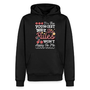 Famille vivant ensemble Bébé - Sweat à capuche Premium bio Homme - noir - Devant - Nico (187cm)
