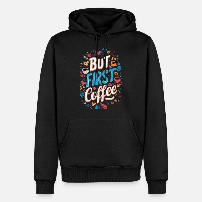 Lustiges Kaffeehemd Kaffeetasse Weihnachtsgeschenk - Männer Premium Bio Hoodie - Schwarz