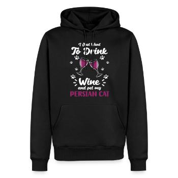Perser Katze Katzendame Liebe Pfote - Männer Premium Bio Hoodie - Schwarz - Vorne - Nico (187cm)