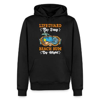 Schwimmbad Hallenbad Wassersport - Männer Premium Bio Hoodie - Schwarz - Vorne - Nico (187cm)