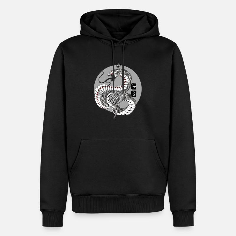 Snake - Männer Premium Bio Hoodie - Schwarz