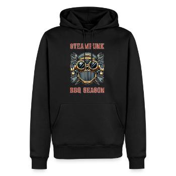 Steampunk BBQ Season 4 - Männer Premium Bio Hoodie - Schwarz - Vorne - Nico (187cm)