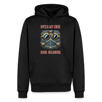 Steampunk BBQ Season 4 - Männer Premium Bio Hoodie - Schwarz - Vorne - Nico (187cm)