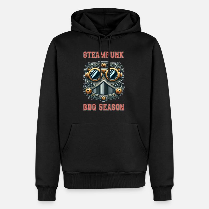 Steampunk BBQ Saison 4 - Sweat à capuche Premium bio Homme - noir