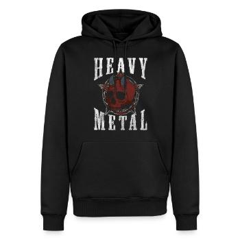 Métal Hardrock Metalcore - Sweat à capuche Premium bio Homme - noir - Devant - Nico (187cm)