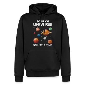 Astronomie Forschung Entdecken Astronom - Männer Premium Bio Hoodie - Schwarz - Vorne - Nico (187cm)