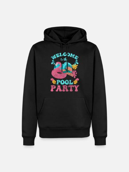 Pool Celebrations Recreation Alcohol - Men’s Premium Organic Hoodie - black