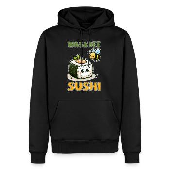 Wasabee Sushi - Sweat à capuche Premium bio Homme - noir - Devant - Nico (187cm)