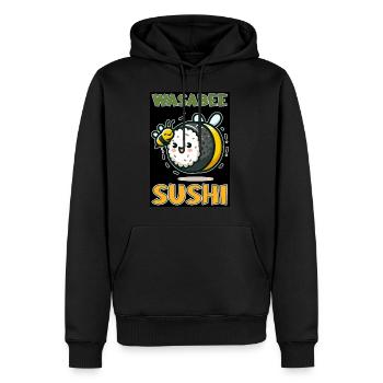 Wasabee Sushi - Sweat à capuche Premium bio Homme - noir - Devant - Nico (187cm)
