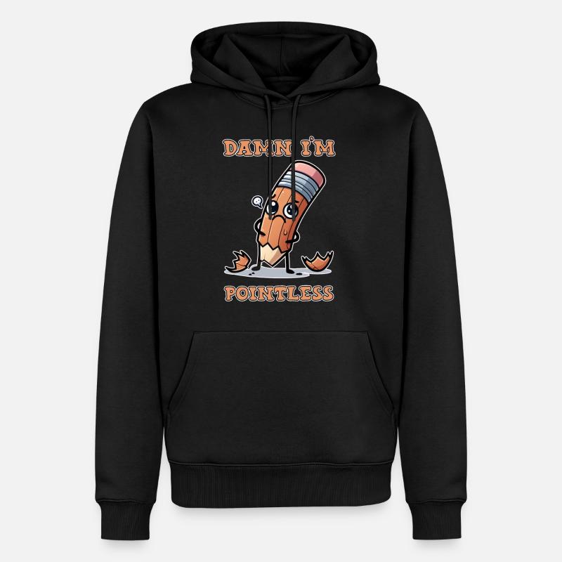 Damn I'm pointless - Männer Premium Bio Hoodie - Schwarz