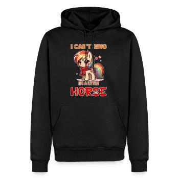 I can't sing, I'm a little horse (hoarse) - Männer Premium Bio Hoodie - Schwarz - Vorne - Nico (187cm)