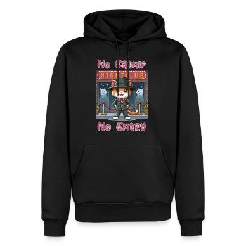 Keine Katzenminze - kein Eintritt - Männer Premium Bio Hoodie - Schwarz - Vorne - Nico (187cm)