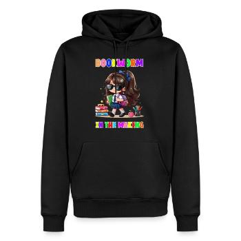 Bookworm in making - Men’s Premium Organic Hoodie - black - Front - Nico (187cm)