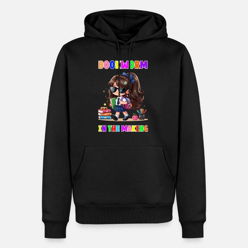 Bookworm in making - Männer Premium Bio Hoodie - Schwarz