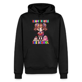 Ready to rule the school - Men’s Premium Organic Hoodie - black - Front - Nico (187cm)