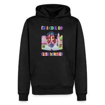 Je suis un gamin cool – classe rejetée - Sweat à capuche Premium bio Homme - noir - Devant - Nico (187cm)