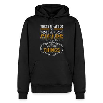 Tabagisme Pause Addiction - Sweat à capuche Premium bio Homme - noir - Devant - Nico (187cm)