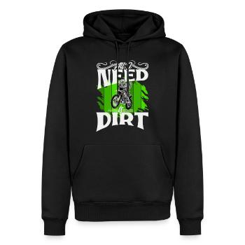 Motocross All I Need Is Dirt - Männer Premium Bio Hoodie - Schwarz - Vorne - Nico (187cm)