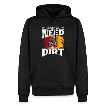 Motocross All I Need Is Dirt - Männer Premium Bio Hoodie - Schwarz - Vorne - Nico (187cm)