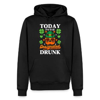 Bière de voyage Ireland Shamrock - Sweat à capuche Premium bio Homme - noir - Devant - Nico (187cm)