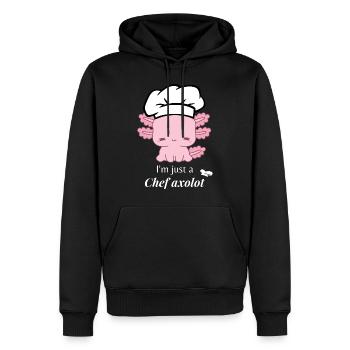 Chef Axolotl - Sweat à capuche Premium bio Homme - noir - Devant - Nico (187cm)