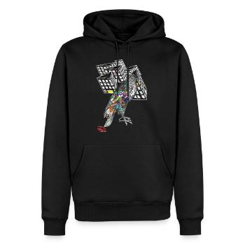 Designer T-Shirt ORIGINAL PAUKNER GRNA - Männer Premium Bio Hoodie - Schwarz - Vorne - Nico (187cm)