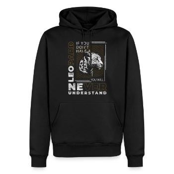 Leopard Animal Animal Welfare Earth - Men’s Premium Organic Hoodie - black - Front - Nico (187cm)