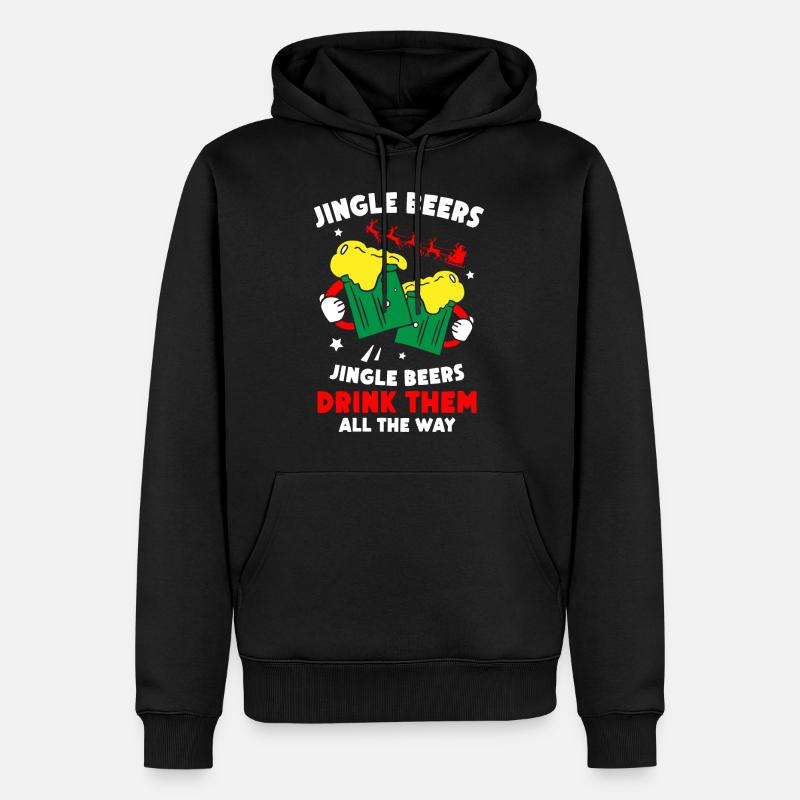 Bières du Père Noël - Sweat à capuche Premium bio Homme - noir