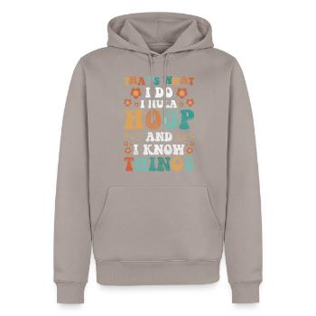 Danse sportive - Sweat à capuche Premium bio Homme - taupe - Devant - Nico (187cm)