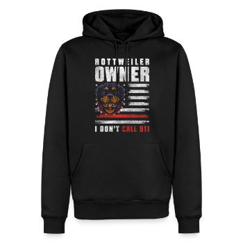 Hund Loyal Herrchen Gassi - Männer Premium Bio Hoodie - Schwarz - Vorne - Nico (187cm)