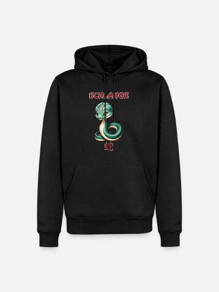 Snake - Chinese Zodiac - Astrology - Men’s Premium Organic Hoodie - black