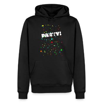 Konfetti Party - Männer Premium Bio Hoodie - Schwarz - Vorne - Nico (187cm)