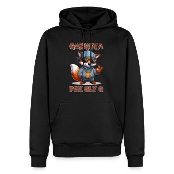 Gangsta Fox Sly G - Männer Premium Bio Hoodie - Schwarz - Vorne - Nico (187cm)