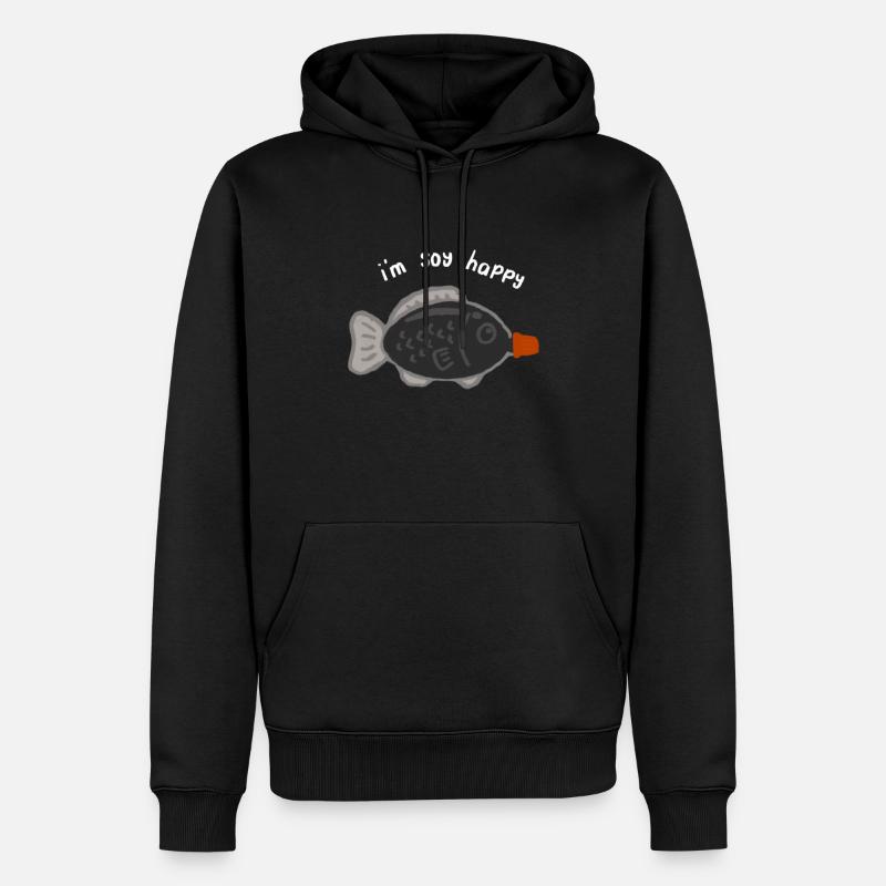 Pippaint Ich bin Soja glücklich - Männer Premium Bio Hoodie - Schwarz