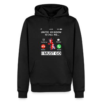 Großbritannien Flagge Union Jack Fahne London UK - Männer Premium Bio Hoodie - Schwarz - Vorne - Nico (187cm)